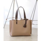 【WEB限定】【A4対応】チャーム付きバイカラートートバッグ/.通勤対応 | ROPE' PICNIC | 詳細画像1