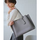 チャコール(06) | 【WEB限定】【A4対応】チャーム付きバイカラートートバッグ/通勤対応 | ROPE' PICNIC