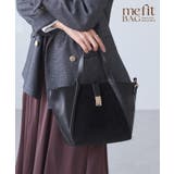 ブラック(01) | me fit BAG ホースヘア調コンビスクエアフォルムバッグ/2WAY | ROPE' PICNIC