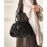 2WAYハンドル シャイニーベロアパースバッグ | ROPE' PICNIC | 詳細画像1