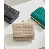 がま口キルティング三つ折りミニウォレット | ROPE' PICNIC | 詳細画像1 