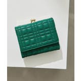 グリーン(30) | がま口キルティング三つ折りミニウォレット | ROPE' PICNIC