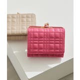 ピンク系(65) | がま口キルティング三つ折りミニウォレット | ROPE' PICNIC