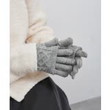 3WAY/ケーブル編み×リブ編みニットグローブ | ROPE' PICNIC | 詳細画像2 