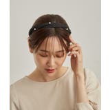 ブラック(01) | パールポイントツイストカチューシャ | ROPE' PICNIC