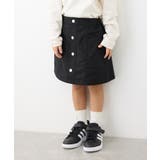 ブラック(01) | 【KIDS】フロントボタンインパン付きスカート | ROPE' PICNIC【KIDS】