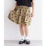 【KIDS】リンクコーデ/ドット柄アシメントリーフリルスカート | ROPE' PICNIC【KIDS】 | 詳細画像1 