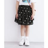 ブラック(01) | 【KIDS】リンクコーデ/ドット柄アシメントリーフリルスカート | ROPE' PICNIC【KIDS】