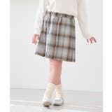 【KIDS キッズ】インパンツ付きオンブレチェックプリーツスカート リンクコーデ | ROPE' PICNIC【KIDS】 | 詳細画像4 