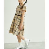 ベージュ(27) | 【KIDS】チェック柄ハーフスリーブワンピース | ROPE' PICNIC【KIDS】