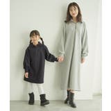 【KIDS】ワンポイント刺繍裏毛ハーフジップワンピース/リンクコーデ | ROPE' PICNIC【KIDS】 | 詳細画像2