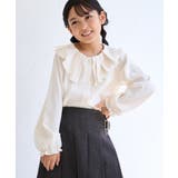 ホワイト(10) | 【KIDS/キッズ】ラッフルカラーブラウス | ROPE' PICNIC【KIDS】