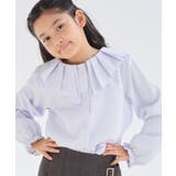 サックス(48) | 【KIDS/キッズ】ラッフルカラーブラウス | ROPE' PICNIC【KIDS】