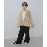 【KIDS/キッズ】ベロアリボンボアペプラムカーディガン | ROPE' PICNIC【KIDS】 | 詳細画像2