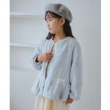 【KIDS/キッズ】ベロアリボンボアペプラムカーディガン | ROPE' PICNIC【KIDS】 | 詳細画像8