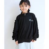 ブラック(01) | 【KIDS/キッズ】【FILA/フィラ別注】ラインストーンジップパーカー | ROPE' PICNIC【KIDS】