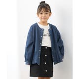 ネイビー(40) | 【KIDS】裾フリルデニムブルゾン | ROPE' PICNIC【KIDS】