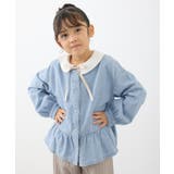 サックス(48) | 【KIDS】裾フリルデニムブルゾン | ROPE' PICNIC【KIDS】