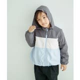チャコール(06) | 【KIDS】配色フーディーブルゾン | ROPE' PICNIC【KIDS】