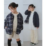 ネイビー(40) | 【KIDS/キッズ】リバーシブルチェックボアブルゾン | ROPE' PICNIC【KIDS】