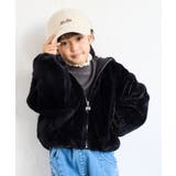 ブラック系(02) | 【KIDS/キッズ】ふわふわフェイクファージップブルゾン | ROPE' PICNIC【KIDS】