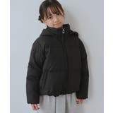 ブラック(01) | GREEN DOWN MINOTECHフード取り外しショートダウン | ROPE' PICNIC【KIDS】