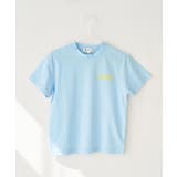 ブルー(44) | 【KIDS】配色メッセージ半袖Tシャツ | ROPE' PICNIC【KIDS】