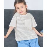 サックス(48) | 【KIDS】リンクコーデ/カラーボーダーアソートTシャツ | ROPE' PICNIC【KIDS】
