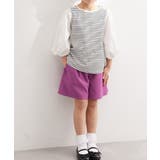 【KIDS】リンクコーデ/異素材袖ポンチトップス | ROPE' PICNIC【KIDS】 | 詳細画像3