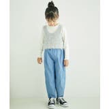 【KIDS】配色フリルネックニットプルオーバー/WEB限定サイズ:110cm | ROPE' PICNIC【KIDS】 | 詳細画像7