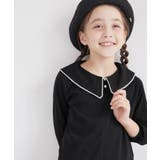 ビックカラーブラウスカットソー WEB限定カラー サイズ:ブラック | ROPE' PICNIC【KIDS】 | 詳細画像4 