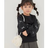 ブラック(01) | 【KIDS】リボンスリーブプルオーバー/セットアップ対応 | ROPE' PICNIC【KIDS】