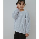 サックス(48) | 【KIDS/キッズ】リボン刺繍ボアプルオーバー | ROPE' PICNIC【KIDS】