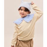 【KIDS/キッズ】ギンガムチェック付け襟裏毛トップス | ROPE' PICNIC【KIDS】 | 詳細画像1 