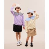 【KIDS/キッズ】ギンガムチェック付け襟裏毛トップス | ROPE' PICNIC【KIDS】 | 詳細画像2 