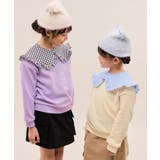 【KIDS/キッズ】ギンガムチェック付け襟裏毛トップス | ROPE' PICNIC【KIDS】 | 詳細画像3 