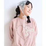 ピンク(63) | 【KIDS/キッズ】ハート リボーンモチーフ 裏毛プルオーバー | ROPE' PICNIC【KIDS】