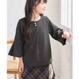 【KIDS】2WAY・リンクコーデ/ジョーゼットパールボタン付きトップス | ROPE' PICNIC【KIDS】 | 詳細画像3 