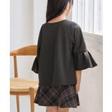 【KIDS】2WAY・リンクコーデ/ジョーゼットパールボタン付きトップス | ROPE' PICNIC【KIDS】 | 詳細画像4 