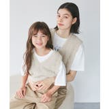 【KIDS/キッズ】ラメショートフェザーニットベスト/リンクコーデ | ROPE' PICNIC【KIDS】 | 詳細画像4 
