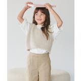 【KIDS/キッズ】ラメショートフェザーニットベスト/リンクコーデ | ROPE' PICNIC【KIDS】 | 詳細画像8 