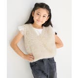 【KIDS/キッズ】ラメショートフェザーニットベスト/リンクコーデ | ROPE' PICNIC【KIDS】 | 詳細画像8 