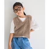 ベージュ(27) | 【KIDS/キッズ】ラメショートフェザーニットベスト/リンクコーデ | ROPE' PICNIC【KIDS】