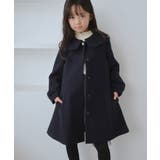 ネイビー(40) | 【KIDS/キッズ】ビジューボタン衿つきAラインコート/リンクコーデ | ROPE' PICNIC【KIDS】