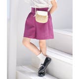 ピンク(63) | 【KIDS】リンクコーデ/麻調編み上げキュロットパンツ | ROPE' PICNIC【KIDS】