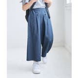 ネイビー(40) | 【KIDS】ハートボタンデニムワイドパンツ | ROPE' PICNIC【KIDS】