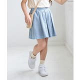 サックス(48) | 【KIDS】スカートライクデニムキュロットパンツ | ROPE' PICNIC【KIDS】