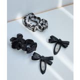 ブラック(01) | 【KIDS/キッズ】チェックシュシュ×ヘアピンセット | ROPE' PICNIC【KIDS】
