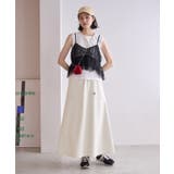 セットアップ対応/ミニ裏毛ワンポイント刺繍入りスカート | ROPE' PICNIC | 詳細画像15