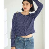 ネイビー(40) | カットメロウトップスカーディガン/リンクコーデ | ROPE' PICNIC
